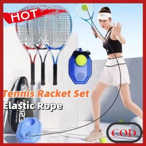 Tennis Racket Set Elastic Rope Ball Tennis Racket Single Tennis Training Set for Adult Tennis Racket