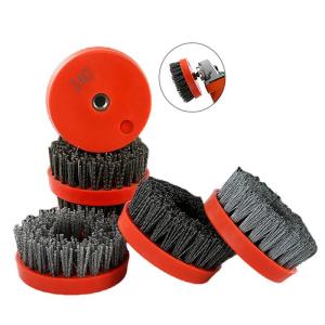 1PC 4 Inch 110mm Abrasive Wire Nylon Cup Brush for Stone Marble Granite Metal Wood Polishing Cleaning Polishing Antiquing Brush2026