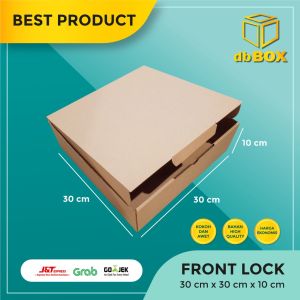 (isi10) Kardus Uk. 30 x 30 x 10 cm ....Die Cut kotak Kue snack -aksesoris-dll model box pizza