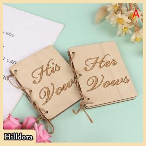 [Hilldora] 2pcs Wedding vow หนังสือแต่งงาน vow Notebook สร้างสรรค์กระดาษ kraft ทนทาน