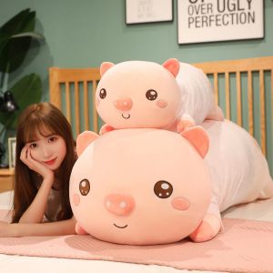 Fat Lucky Heart Pink Piggy Plush Toy Animals Soft Stuffed Cartoon Doll Accompany Sleeping Pillow Back Cushion Valentines Gift