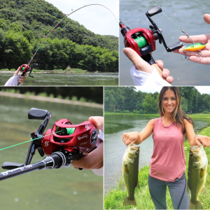 Sougayilang Alat Gulungan Pancing Reel Pancing 18 + 1 BB Reel Pancing Sistem Rem Magnetik Kekuatan Tarik Maksimal 8 KG Reel Pancing Pancing Baitcasting Rasio Gir 7.2:1 Reel Pancing