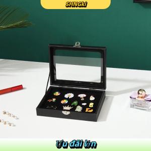 SHNGki Trong suốt chống bụi pin hiển thị hộp cho huy chương Trang sức bộ sưu tập hiển thị Khung pin huy chương hiển thị trường hợp huy hiệu lưu trữ hộp
