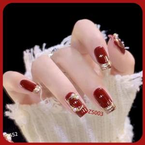 Divine Kuku Palsu 24pcs/set Long 3D Design Gaya Anggun Nail Art