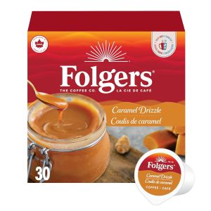 Folgers Buttery Caramel Artificially Flavored Coffee Keurig K-Cup Pods 10 Count (Pack of 6)