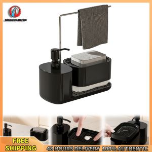 Winnereco Contemporary Soap Dispenser with Soap Dish and Sponge Holder for Stylish Kitchen