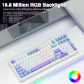 AULA 99/87/80 Keys customized gaming keyboard Gasket Structure Tri-mode RGB Wired /Bluetooth /2.4G Wireless Hot-swappable Mechanical Keyboard Supports WIN/Android/IOS system(F99). 