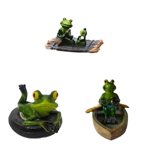 Floating Frogs Resins Miniature Figurine Waterproof Outdoor Decors For Garden Pond Patios Or Home Desktop Display Gift
