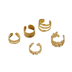 Salime 5Pcs Set Of Simple Personality Ear Cuff Alloy Jewelry Classic Ear Accessories For Women Daily Party Wear