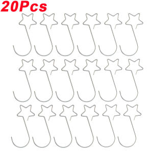 50Pcs Christmas Metal S-Shaped Hooks Xmas Tree Ball Gold Silver Pendant Hanging Holders Christmas Star Hook Home Party Christmas Decoration Hook