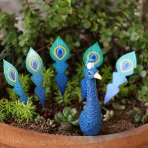 STVML Detachable Garden Pea Stakes Weatherproof Metal Tail Pea Garden Decor Creative Splicing Design Planter Card Insertion Patio