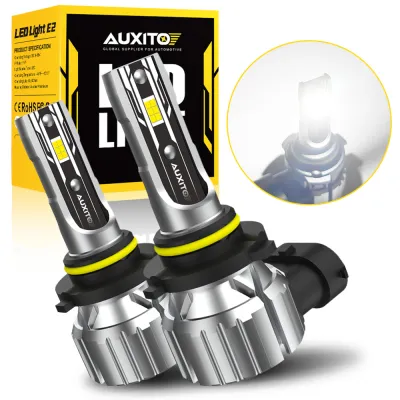 AUXITO 2PC 60W H11 HB3 12000LM HB4ไฟฟน้า LED สำหรับรถยนต์ไฟแอลอีดีสีขาวสบายตาไฟตัดหมอก6500K