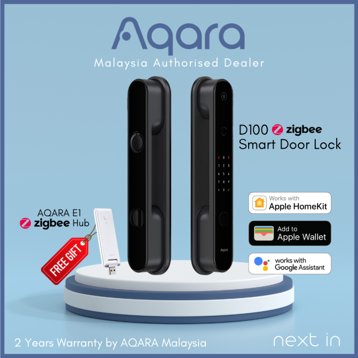 AQARA Smart Door Lock D100 Zigbee Version - FREE AQARA E1 Zigbee Hub ...