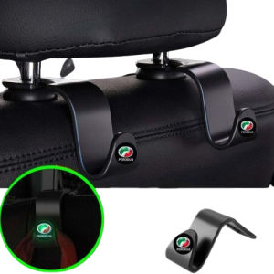 Car Luminous Headrest Hook for Toyota Honda Proton Perodua Logo Back Seat Hook Multifunction Hanger for Bag Handbag 1PC