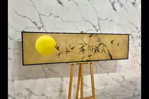 Tranh Thanh Trúc Điểu Minh Tranh Canvas Tranh Tráng Gương Tranh Tạo Không Gian Thiền Định