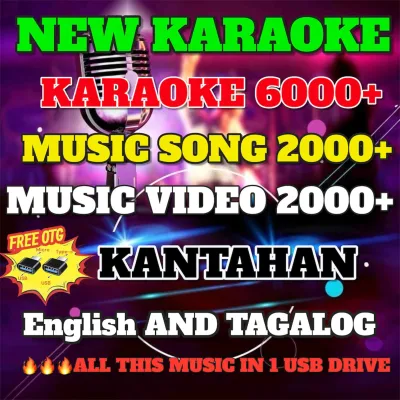 Kantahan Karaoke USB Flash Drive with 6000+ Offline Songs & 2000+ Music Videos for Car Audio Mobile Phones & Computers