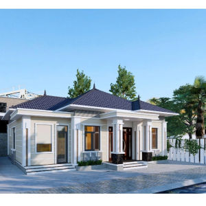 13x11m Bản Vẽ Thiết Kế Nhà Mái Nhật Đẹp Tinh Tế. In Giấy A3 ảnh 3D màu gồm Kiến Trúc Kết Cấu Điện Nước.
