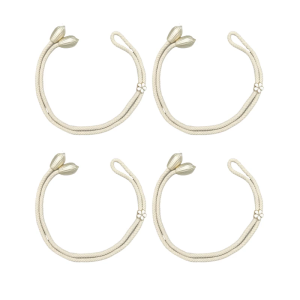 4 miếng bông màu be dây thừng dây vén rèm họa tiết hoa rèm cửa sổ vải dày quan hệ cho phòng trẻ em và phong cách nhà hiện đại