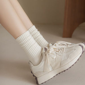 COMBO 5 đôi tất gân trơn cao cổ  phong cách Vintage dành cho bạn nữ