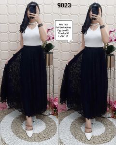 ROK MAXI PANJANG 9023 WANITA BAHAN BRUKAT HALUS PREMIUM IMPORT ALL SIZE