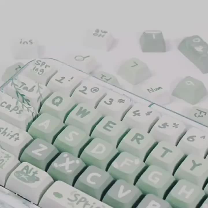 สีเขียว PBT ข้อความเหมือนกับ XDA รายละเอียดฤดูใบไม้ผลิออกนอกบ้านเล่นเกม ...