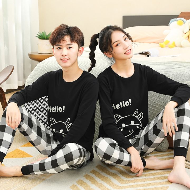 ZZOOI Cute Animal Teen Pijamas Winter Children's Pajama Sets Long