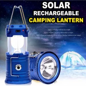 Lampu Petromak Emergency Solar Cell Lantern LED Lentera Gantung Tarik Senter Camping Powerbank Tenaga Surya Matahari Rechargeable