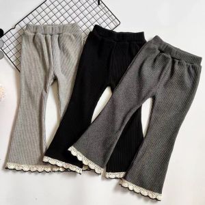 Girls Pants Long Trousers Cotton 2026 Gray Spring Autumn Teenagers Babys Kids Pants Outdoor Teenagers Childrens Clothing