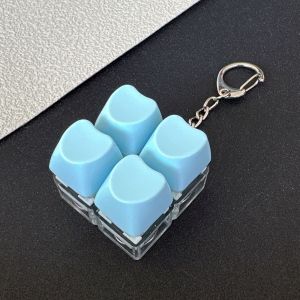 YUDESHUI 4 Chìa Khóa Bàn phím ngón tay Phím Bàn Phím Hình Trái Tim Nút Bấm Móc khóa giảm căng thẳng Thư giãn Giúp giải trí Đồ chơi giải tỏa căng thẳng Người lớn