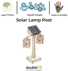 doubleYX Solar Lamp Post STEM DIY Kit | Kids Solar Energy Science Project | Hands-On Educational Toy
