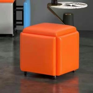 Baierdi High-End Home Multi-Functional Cube Stool Set - Sturdy for Living Room (As Coffee Table Storage Stool & Dining Chair)