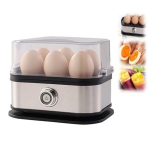 200W Power Eggs Boiler Space Saving Auto Shut-Off Smart Egg Cooker 6 Eggs Capacity Stainless Steel Rapid Egg Cooker2026