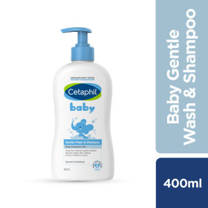 Cetaphil Baby Calendula Hydration Lotion & Gentle Wash/Shampoo Set 400ml - Hypoallergenic Skin Care for Sensitive/Normal Skin