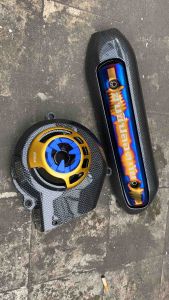 COVER TUTUP KIPAS KARBON PLUS COVER CNC & COVER TAMENG KNALPOT CARBON PLUS LIST TAMENG KNALPOT BESI MIO SMILE MIO SPORTY MIO SOUL KARBU NOUVO FINO KARBU
