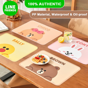 LINE FRIENDS Brown Placemat Heat-resistant Splash-proof PP Table Mat LFB63