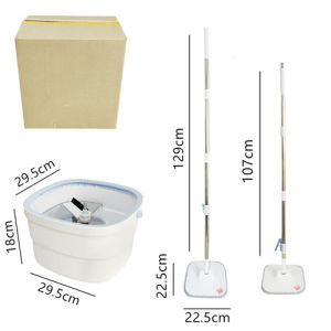 Flat Floor Spin Mop & Bucket Set with Wringer - Separates Dirty and Clean Water Bucket & Self Cleaning Dry/Wet Floor Mop | Suitable for Hardwood Wood Laminate Tile Ideal for Pet Owners vision
