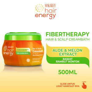 Makarizo Hair Energy Fibertherapy Hair & Scalp Creambath Aloe & Melon 500gr