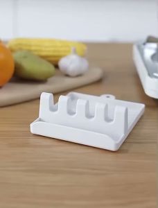 Kitchen Spatula HolderReady StockNon-slip Pot Lid Ladle Spoon Utensil Rest Storage Organizer 锅盖锅铲垫