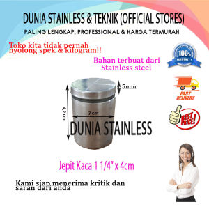 Jepit kaca 1 1/4in  x 4 cm OR aksesoris stainless