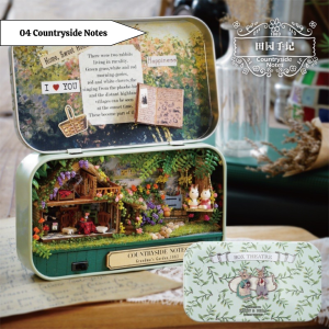 [Ready Stock] [Box Theatre] DIY Dollhouse Miniature Kit Miniature Furniture with Dust Cover LED Light Wooden Mini House Mini Shop Cafe Bakery Cute Cheap Decoration Birthday Gift Door Gift Puzzle Handcrafted Handmade Educational Toys for Kids Girls Boys