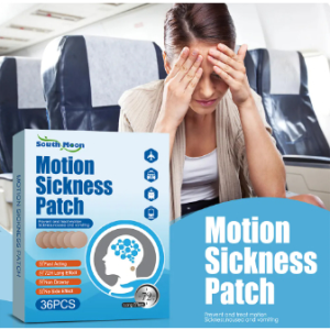 LEGIT South Moon Car Motion Sickness Relief Patch Sea Sickness Nausea Dizzy Plaster Car Sick Patch for Both Adult and Child Relief Dizziness Nausea for Travel Medicine Stickers