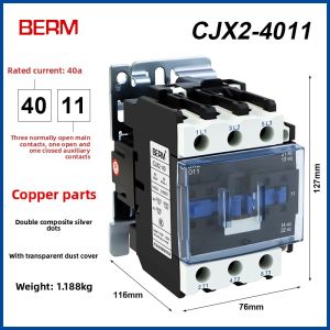 Belmei Ac Contactor Cjx2-1810 1210 2510 3210 Three-Phase 380V Single-Phase 220V