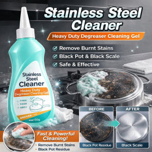 Pot Cleaner/Stain Remover Heavy Duty Degreaser/Black Stain Cleaner For Kitchen Stainless Steel Pans/Home Use