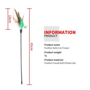 【Ready】Mainan Kucing Mainan Tongkat Stick Bulu Lonceng Interaktif mainan tongkat kucing