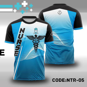 [Local Stock] VCC Fashion 3D Print Nurse Doctor Uniform Loose Mens T Shirt Casual O-neck Women Short Sleeve Funny Cosplay Tee Streetwear Clothes