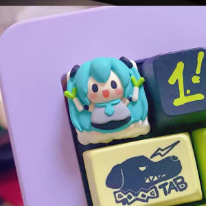 Art key artisan keycap Hatsune Miku keycap Hand made Resin keycap mechanical keyboard keycap personalized keycap customized keycap