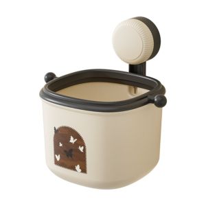 CEMOMEF Wall Mounted Suction Cup  Storage Box Mid Ancient Style Removable Face Towel Storage Basket Multifunctional Strong load-bearing capacity Sundries Storage Holder Washbasin