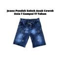 Celana Jeans Pendek Sobek Anak SD SMP Cowo Cowok Laki Remaja Tanggung Usia 7 8 9 10 12 Umur 14 15 16 17 Tahun Thn Jins Robek Warna Brown Hitam Snow Biru Navy Blit Muda. 