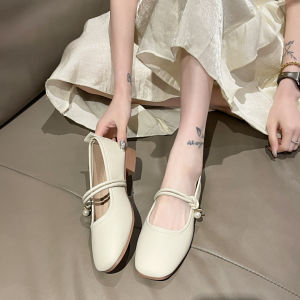 One Shoes รองเท้าหนังผู้หญิงที่มีพื้นนุ่มและรองเท้าเฟรนช์แมรี่เจนที่ไม่เมื่อยล้าสไตล์นางฟ้าและรองเท้าลำลองผู้หญิงอเนกประสงค์