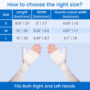 Velpeau Hand Socks for Splint (Pack of 10) Breathable Thin Stockinette Tubing for Arm Wrist Brace with Thumb Spica Liner Under Cast Wrap Arm Cover for Men and Women